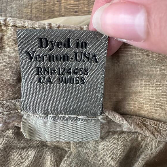 Paperbacks Men's Size 38 Tan Cotton Flat Front Cargo Shorts #124458 - Picture 9 of 9